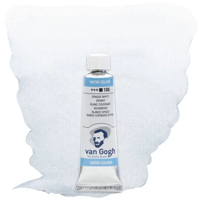 Talens Van Gogh tubusos akvarellfesték, 10 ml - 106, opaque white