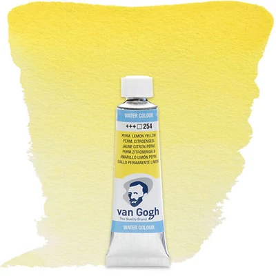 Talens Van Gogh tubusos akvarellfesték, 10 ml - 254, permanent lemon yellow
