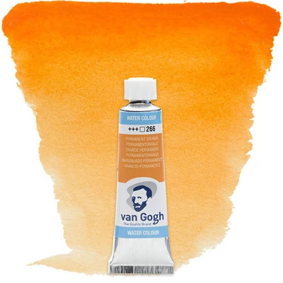 Talens Van Gogh tubusos akvarellfesték, 10 ml - 266, permanent orange