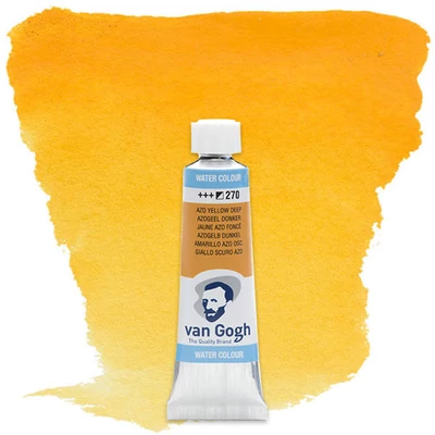 Talens Van Gogh tubusos akvarellfesték, 10 ml - 270, azo yellow deep