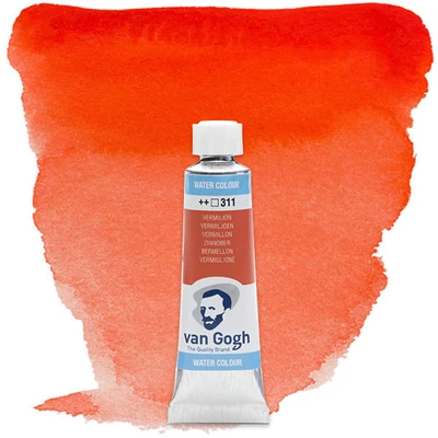 Talens Van Gogh tubusos akvarellfesték, 10 ml - 311, vermilion