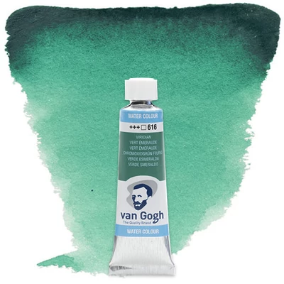 Talens Van Gogh tubusos akvarellfesték, 10 ml - 616, viridian