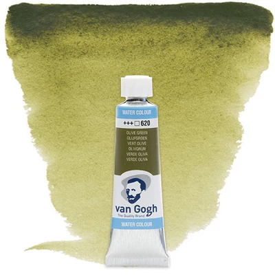Talens Van Gogh tubusos akvarellfesték, 10 ml - 620, olive green