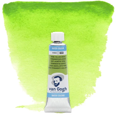 Talens Van Gogh tubusos akvarellfesték, 10 ml - 633, permanent yellowish green