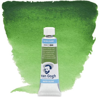 Talens Van Gogh tubusos akvarellfesték, 10 ml - 644, hooker green light