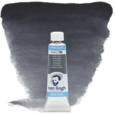 Talens Van Gogh tubusos akvarellfesték, 10 ml - 708, payne's grey