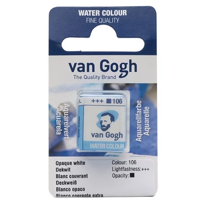 Talens Van Gogh szilkés akvarellfesték, 1/2 szilke - 106, opaque white