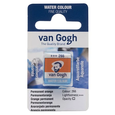 Talens Van Gogh szilkés akvarellfesték, 1/2 szilke - 266, permanent orange