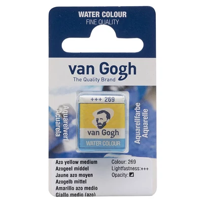 Talens Van Gogh szilkés akvarellfesték, 1/2 szilke - 269, azo yellow medium