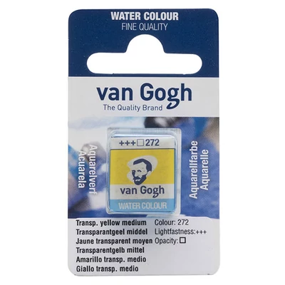 Talens Van Gogh szilkés akvarellfesték, 1/2 szilke - 272, transparent yellow medium