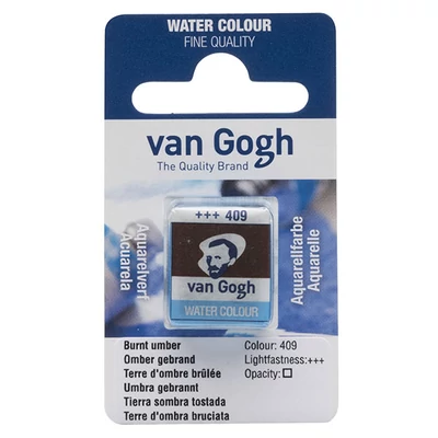 Talens Van Gogh szilkés akvarellfesték, 1/2 szilke - 409, burnt umber