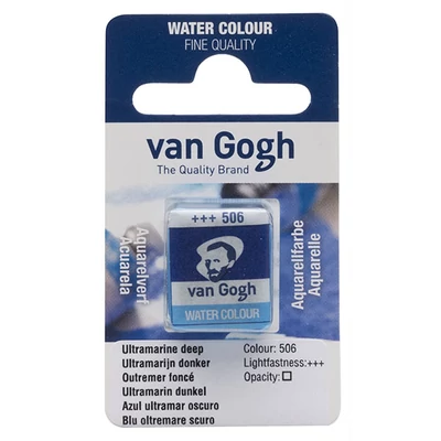 Talens Van Gogh szilkés akvarellfesték, 1/2 szilke - 506, ultramarine deep