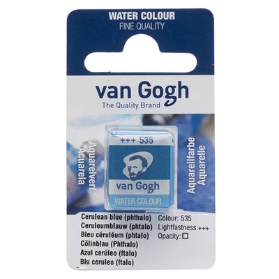 Talens Van Gogh szilkés akvarellfesték, 1/2 szilke - 535, cerulean blue (phthalo)