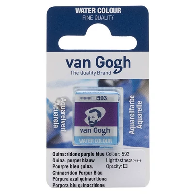 Talens Van Gogh szilkés akvarellfesték, 1/2 szilke - 593, quinacridone purple blue