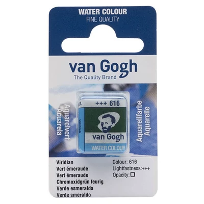 Talens Van Gogh szilkés akvarellfesték, 1/2 szilke - 616, viridian