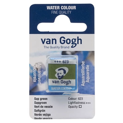 Talens Van Gogh szilkés akvarellfesték, 1/2 szilke - 623, sap green