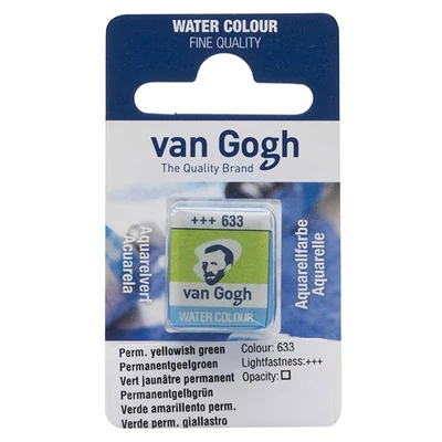 Talens Van Gogh szilkés akvarellfesték, 1/2 szilke - 633, permanent yellowish green