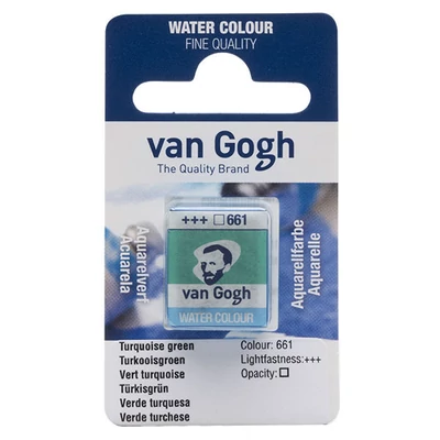 Talens Van Gogh szilkés akvarellfesték, 1/2 szilke - 661, turquoise green