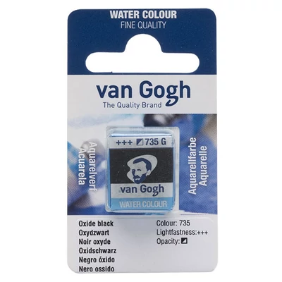 Talens Van Gogh szilkés akvarellfesték, 1/2 szilke - 735, oxide black