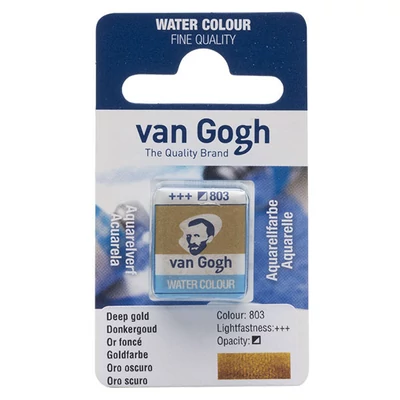 Talens Van Gogh szilkés akvarellfesték, 1/2 szilke - 803, deep gold