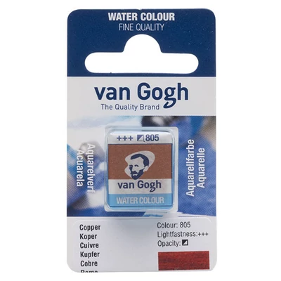 Talens Van Gogh szilkés akvarellfesték, 1/2 szilke - 805, copper