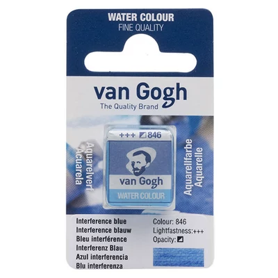 Talens Van Gogh szilkés akvarellfesték, 1/2 szilke - 846, interference blue
