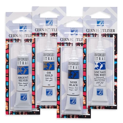 Vitrail kontúrfesték, nem kiégethető, 20 ml - különféle színekben