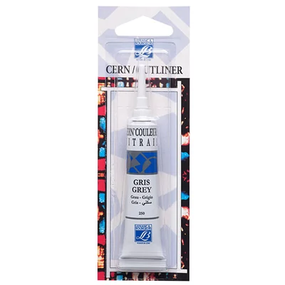 Vitrail kontúrfesték, nem kiégethető, 20 ml - szürke, 250