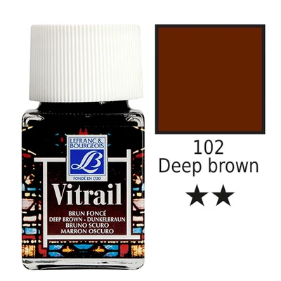 Vitrail gyantaalapú üvegfesték, 50 ml - mélybarna