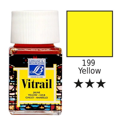 Vitrail gyantaalapú üvegfesték, 50 ml - sárga