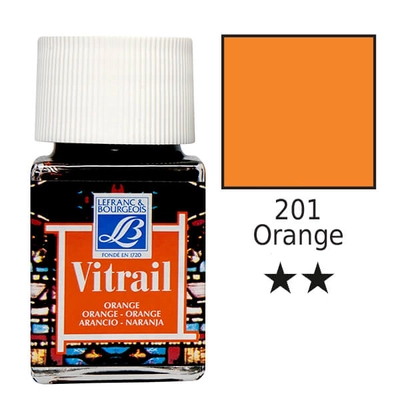 Vitrail gyantaalapú üvegfesték, 50 ml - narancs