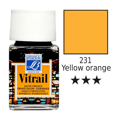 Vitrail gyantaalapú üvegfesték, 50 ml - narancssárga