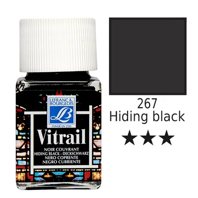 Vitrail gyantaalapú üvegfesték, 50 ml - fekete