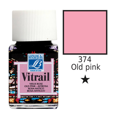 Vitrail gyantaalapú üvegfesték, 50 ml - fáradt rózsaszín