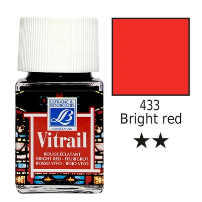 Vitrail gyantaalapú üvegfesték, 50 ml - élénkvörös