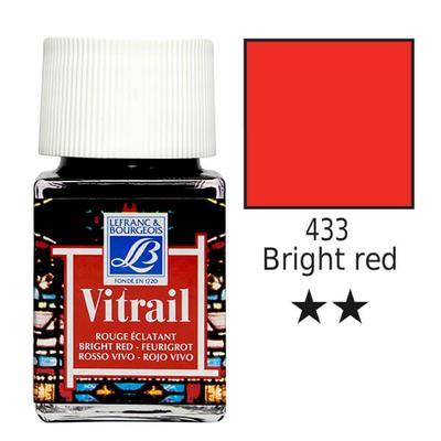 Vitrail gyantaalapú üvegfesték, 50 ml - élénkvörös