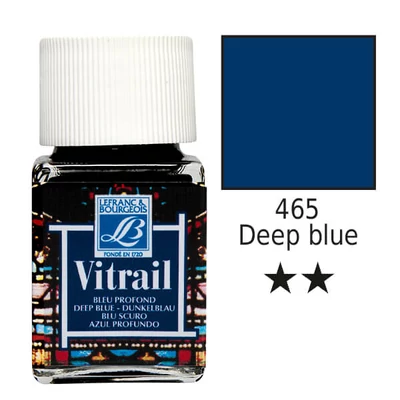 Vitrail gyantaalapú üvegfesték, 50 ml - mélykék