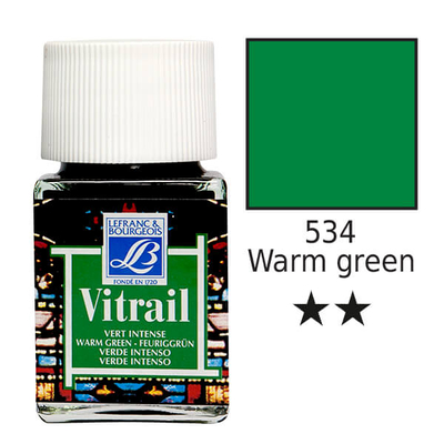 Vitrail gyantaalapú üvegfesték, 50 ml - melegzöld