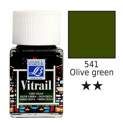 Vitrail gyantaalapú üvegfesték, 50 ml - olivazöld