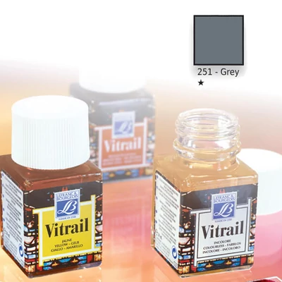 Vitrail gyantaalapú üvegfesték, 50 ml - szürke