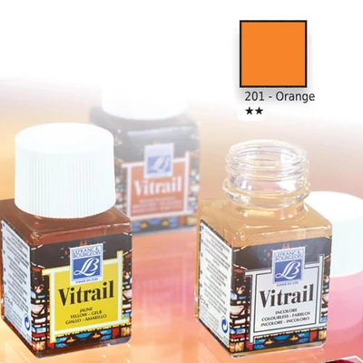 Vitrail gyantaalapú üvegfesték, 50 ml - narancs