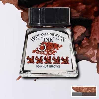 Winsor&amp;Newton tinta, 14 ml - nut brown