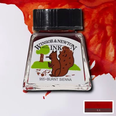 Winsor&amp;amp;Newton tinta, 14 ml - burnt sienna