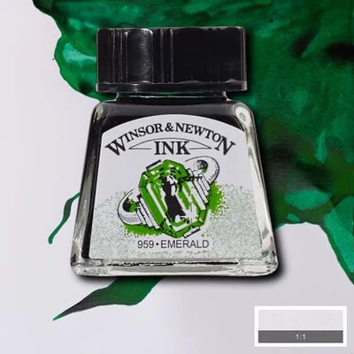 Winsor&Newton tinta, 14 ml - emerald