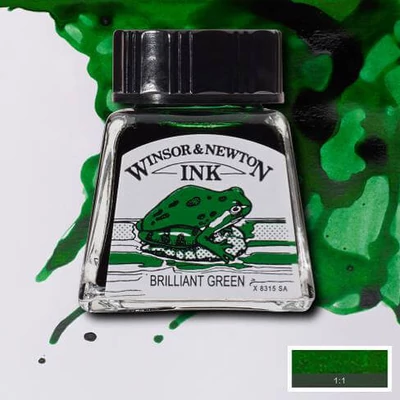Tinta, W&amp;amp;N, 14 ml, 046, brillant green