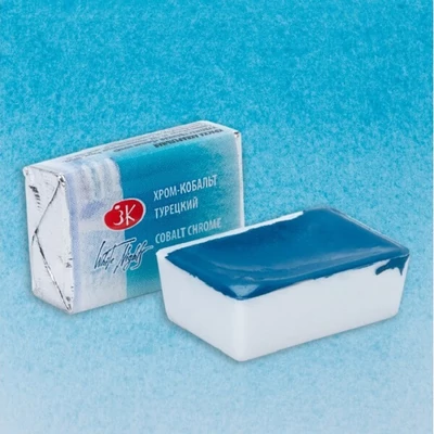 White Nights szilkés akvarellfesték, 2,5 ml - 533, cobalt chrome turquoise