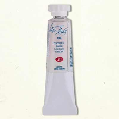 White Nights tubusos akvarellfesték, 10 ml - 100, zinc white