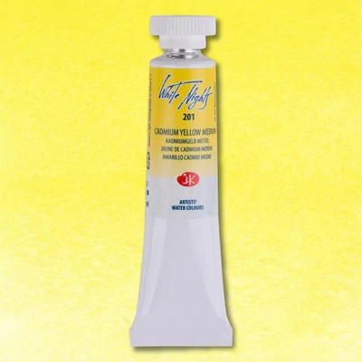 White Nights tubusos akvarellfesték, 10 ml - 201, cadmium yellow medium