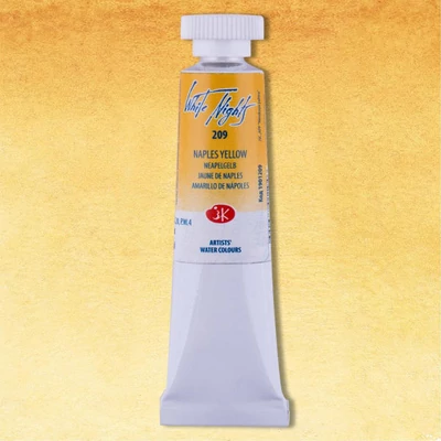 White Nights tubusos akvarellfesték, 10 ml - 209, naples yellow
