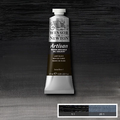 Winsor&amp;Newton Artisan vizes olajfesték, 37 ml - 337, lamp black